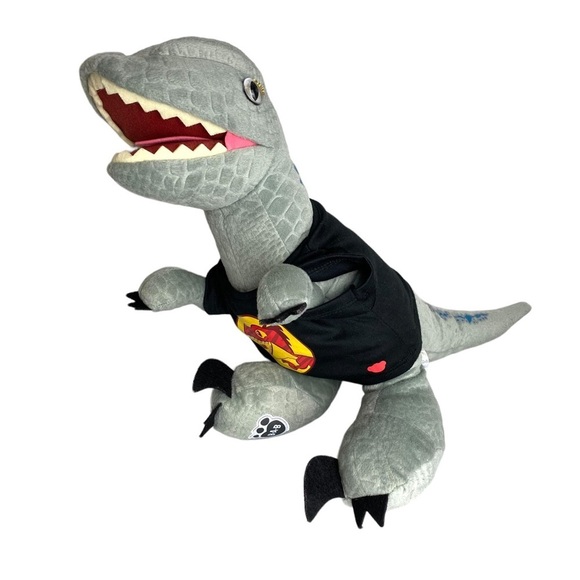 Jurassic World Dominion Velociraptor Dinosaur Beta Blue Build‎ a Bear Plush - Picture 1 of 13